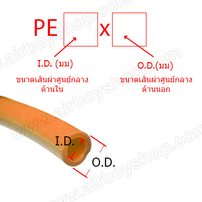 สายลม PE 9x12มม 100เมตร/ม้วน