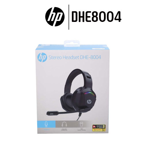 HP DHE8004 HP BLACK HEADPHONE+MIC LED (3.5MM.+USB) HP-HM-HP-8004U