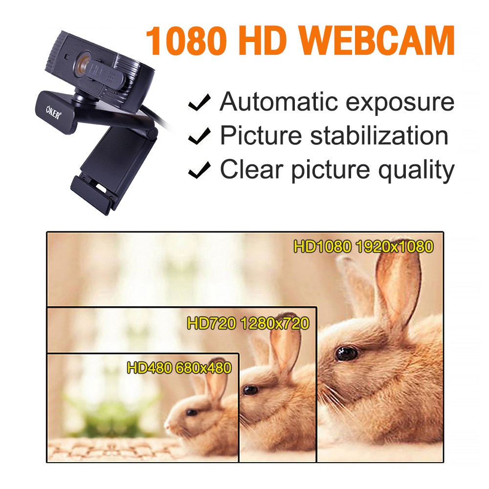 HD-868 OKER WEBCAM FULL 1080P AUTO FOCUS CM-OK-HD-A868X