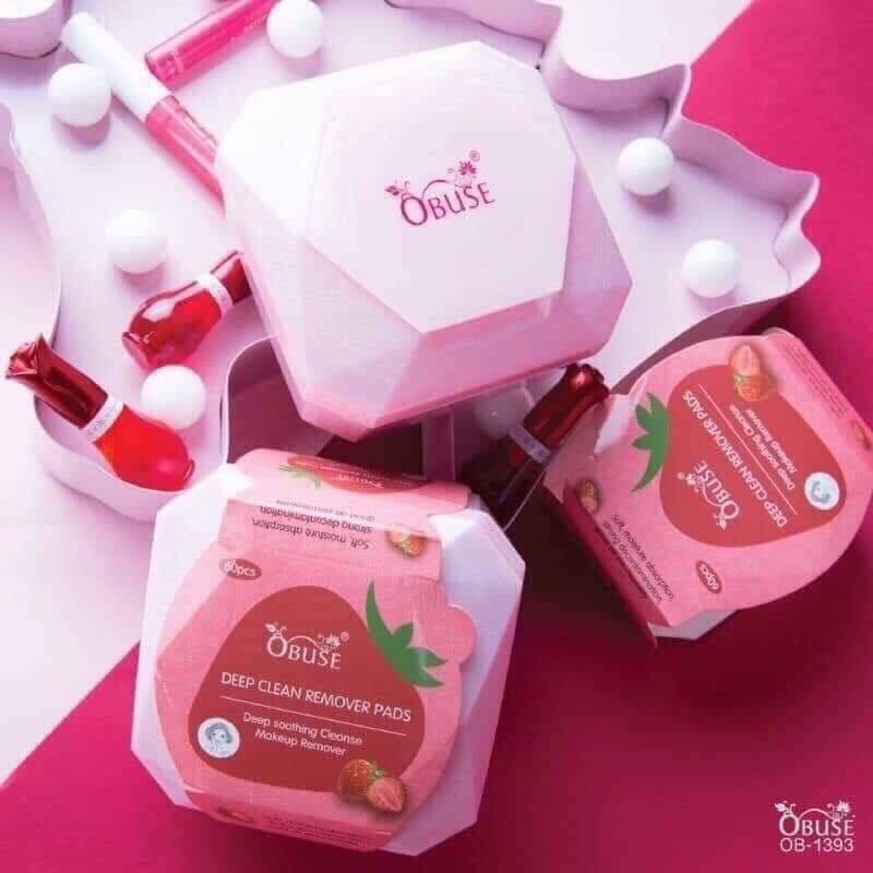 DEEP CLEAN REMOVER PADS Ob-1393 #60 pad แผ่นเช็ดทำความสะอาดเครื่องสำอางค์