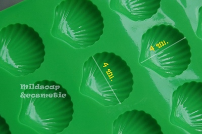 พิมพ์สบู่ซิลิโคน เชลล์ 15-18 กรัม /15 หลุม