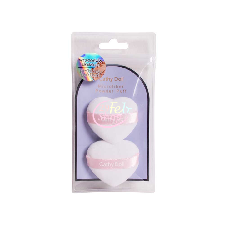 Cathy Doll Microfiber Powder Puff 2 ชิ้น พัฟแต่งหน้า เคที่ดอลล์