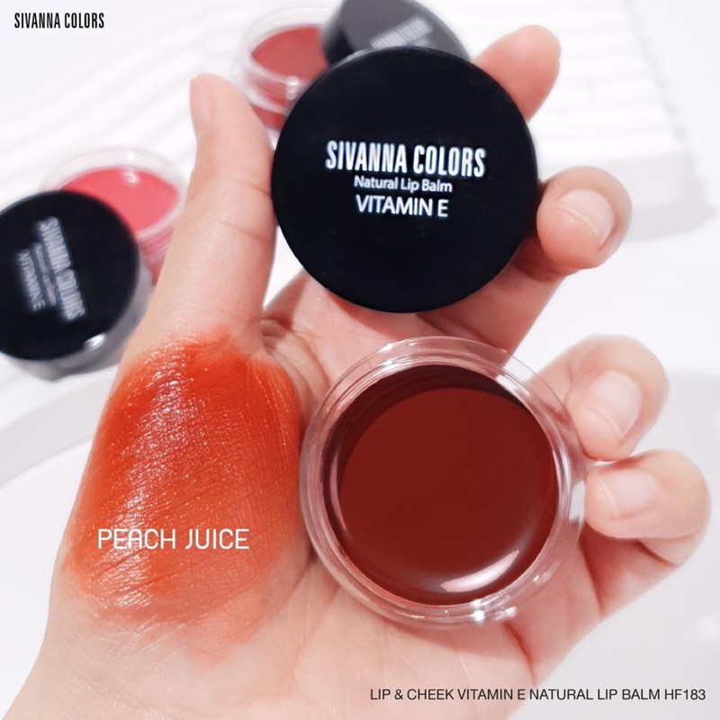 ซิวันนา ลิปบาล์ม 3 สี ทาแก้ม ปาก SIVANNA COLORS LIP & VITAMIN E NATURAL LIP BALM HF183