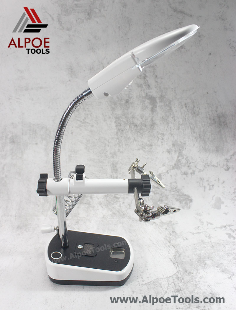 แว่นขยายตั้งโต๊ะ พร้อมตัวจับ รุ่น MG16090C