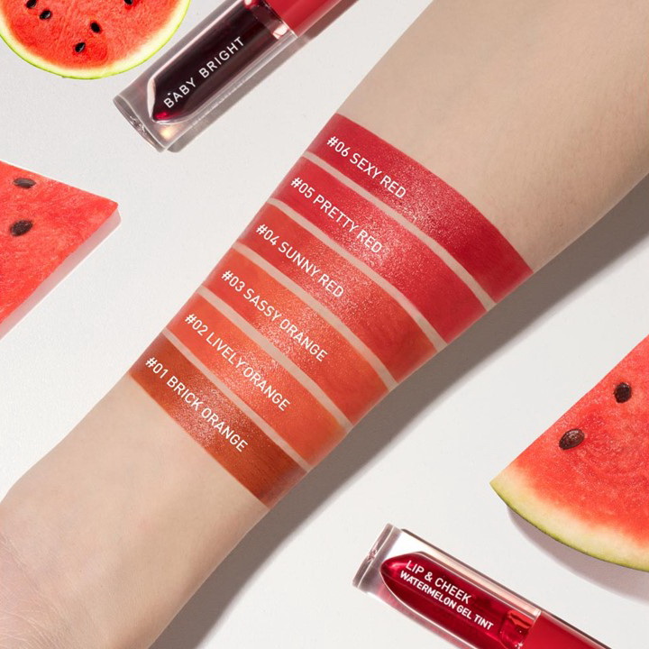 Baby Bright Lip & Cheek Watermelon Gel Tint 2.5g ลิปทินท์น้ำแตงโม เบบี้ไบร์ท