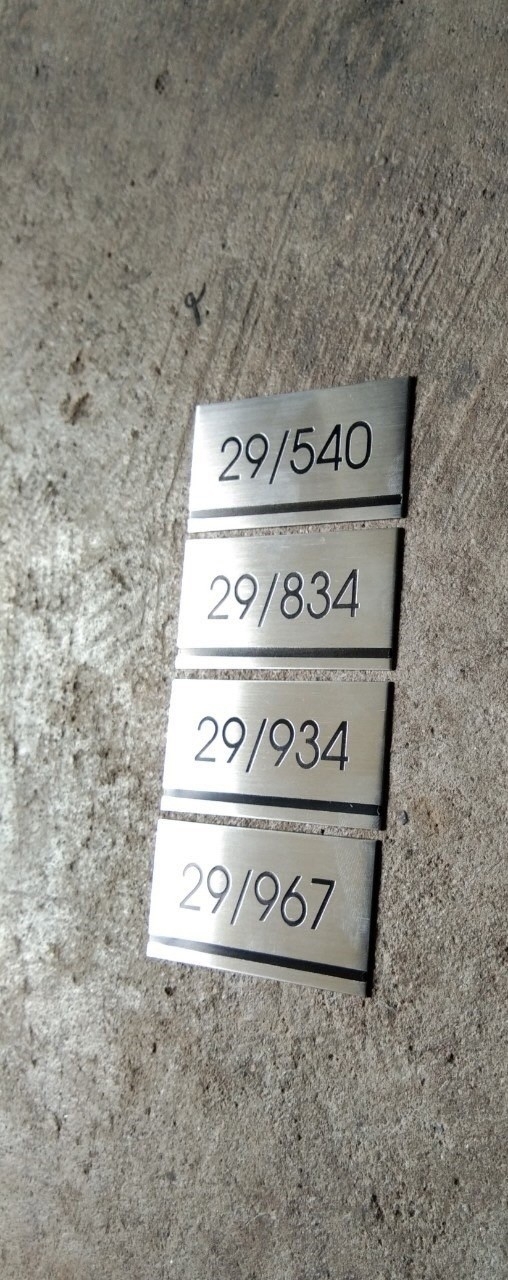 ป้ายเลขที่บ้าน แผ่นเรียบกัดกรด