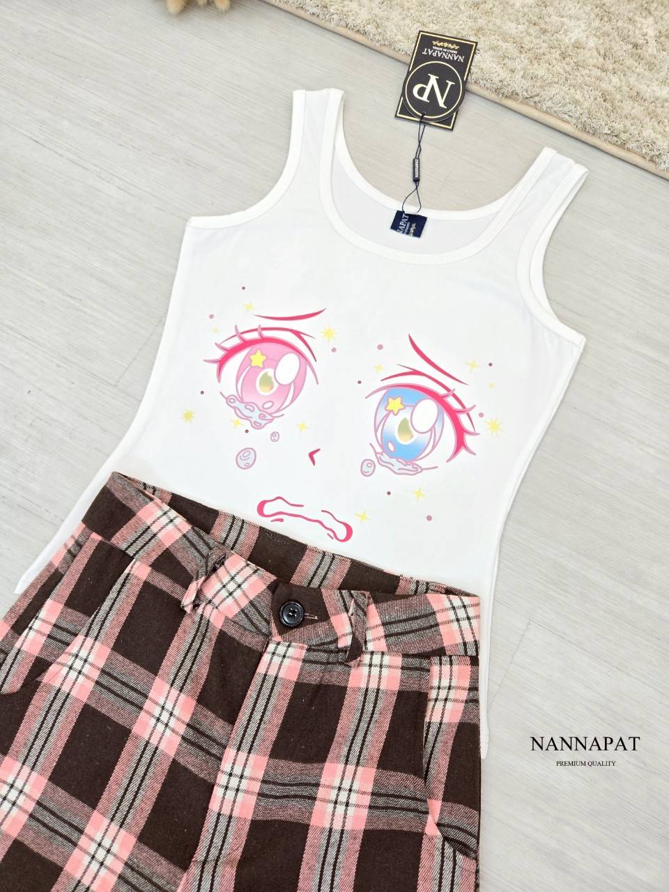 ชุด SETเสื้อผ้ายืดนุ่มใส่สบาย พิมพ์ลายอย่างคิ้ว +กางเกงคาร์โก้ทรงอย่างชิค ผ้าทอลายนะคะ สกรีนลายหน้า หลัง ทำถึงตรงปกไม่ไหว