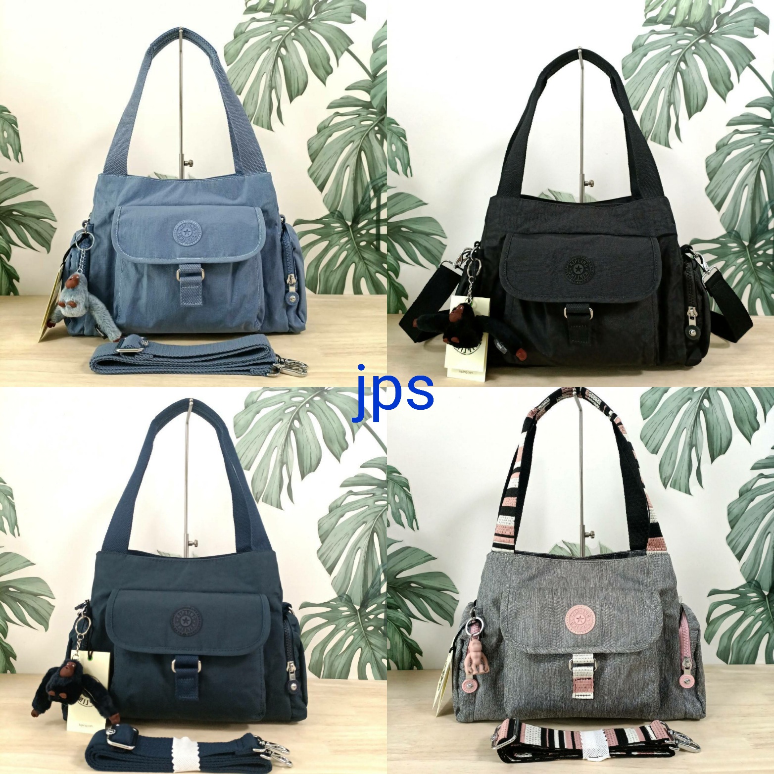 กระเป๋าสะพายไฮโซแบรนด์เนมคิปลิ้งค์ 12 นิ้ว จุของได้เยอะ กันน้ำได้ Kipling Felix Large handbag