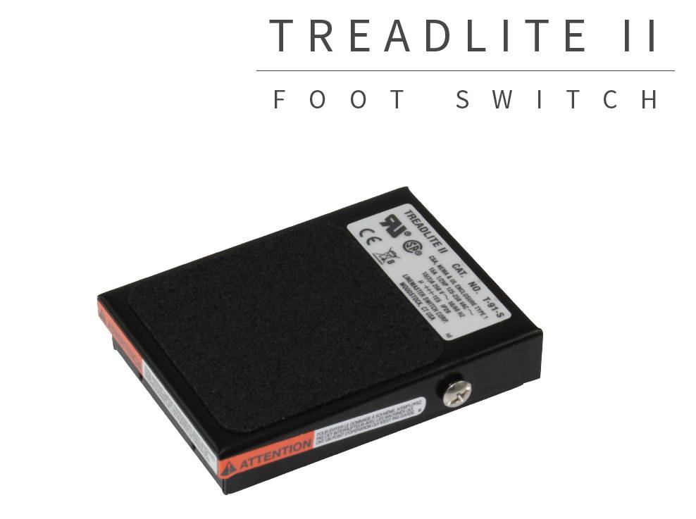 LINEMASTER : Foot Operated Switch, Treadlite II Series, SPDT, (On), 15A, 250V, 25.4 mm, VCT2x0.75sqmm.xยาว 1.5m. No.T-91-S.