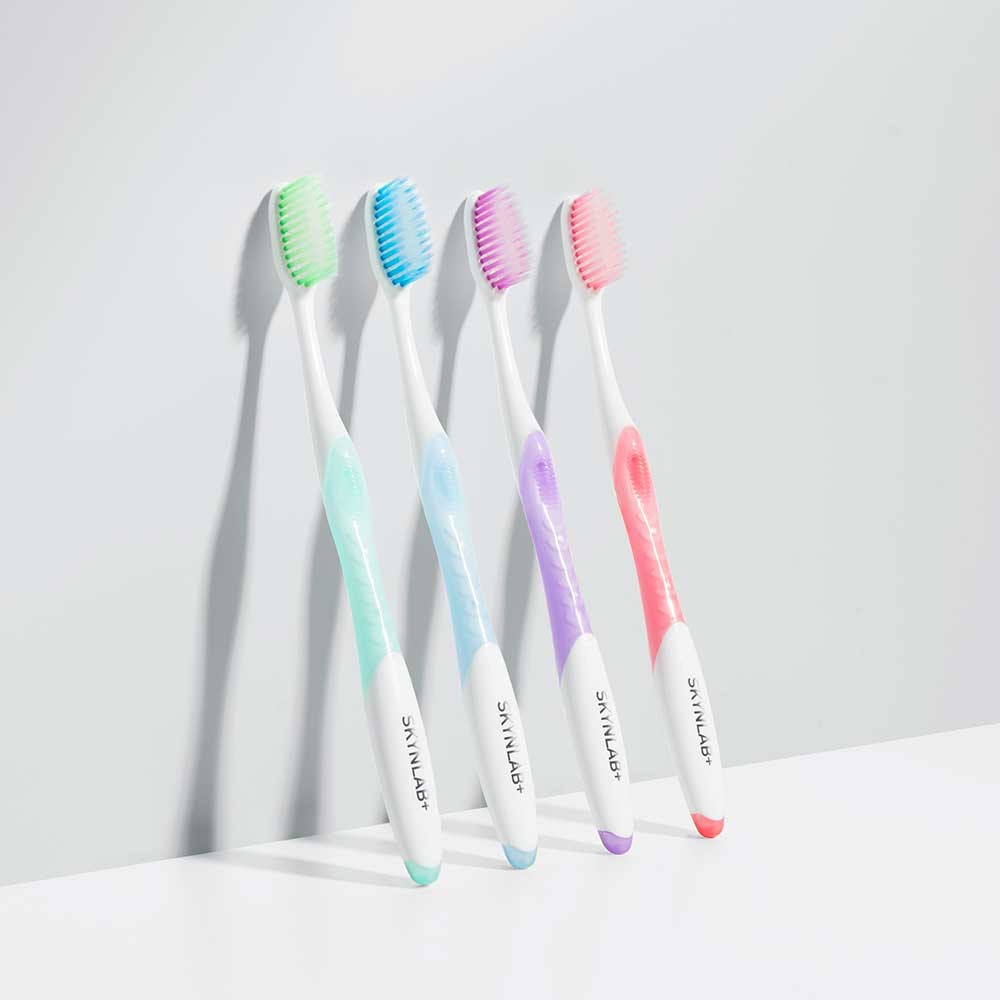 SKYNLAB แปรงสีฟันแพ็ค 4ชิ้น Premium Slim Soft Toothbrush