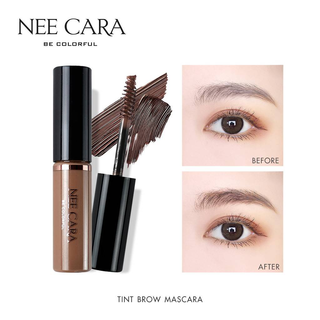 NEE CARA TINTED BROW MASCARA 4.5กรัม N590 นีคาร่า มาสคาร่าคิ้ว คัลเลอร์ฟูล ทินท์ บราวน์