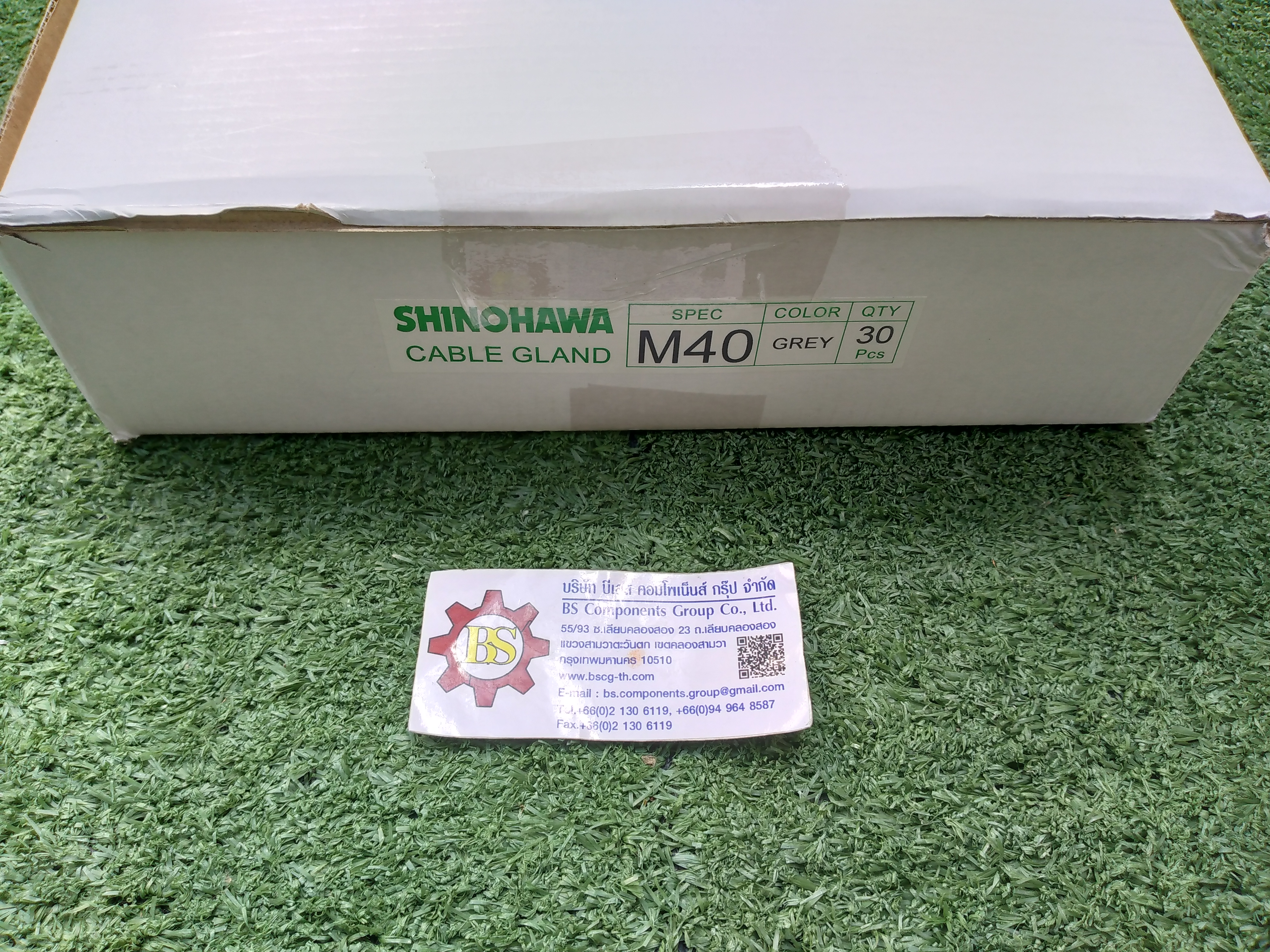 SHINOHAWA : ไน่ลอน เคเบิ้ลแกลน M40 IP68 สีเทา