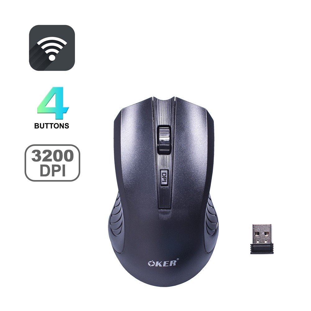 OKER M857 WIRELESS MOUSE 3200DPI เม้าท์ไร้สาย SKU-02955