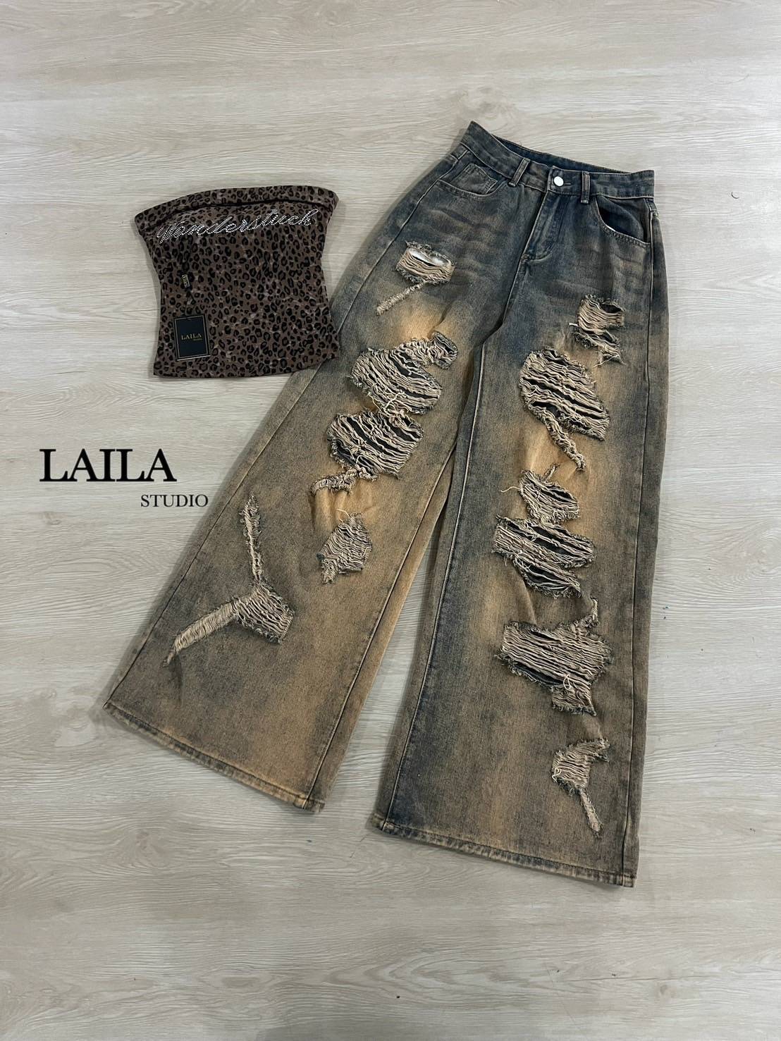 Tag: LAILA Detail:setเสื้อ+กางเกง เสื้อทรงเกาะอกลายเสือสีน้ำตาลสุดแซ่บแต่งอักษรด้านหน้า เสริมทรงที่อกอย่างดี มาพร้อมกางเกงยีนส์ขายาวสีฟองอย่างสวย ผ้าสวยมีน้ำหนัก ทรงกระบอกแต่งขาดช่วงเข่าและขา สาวเท่สายชิวสายคาเฟ่ ต้องมีกันน้าา #bywila #เสื้อเกาะอก #ชุดยีน