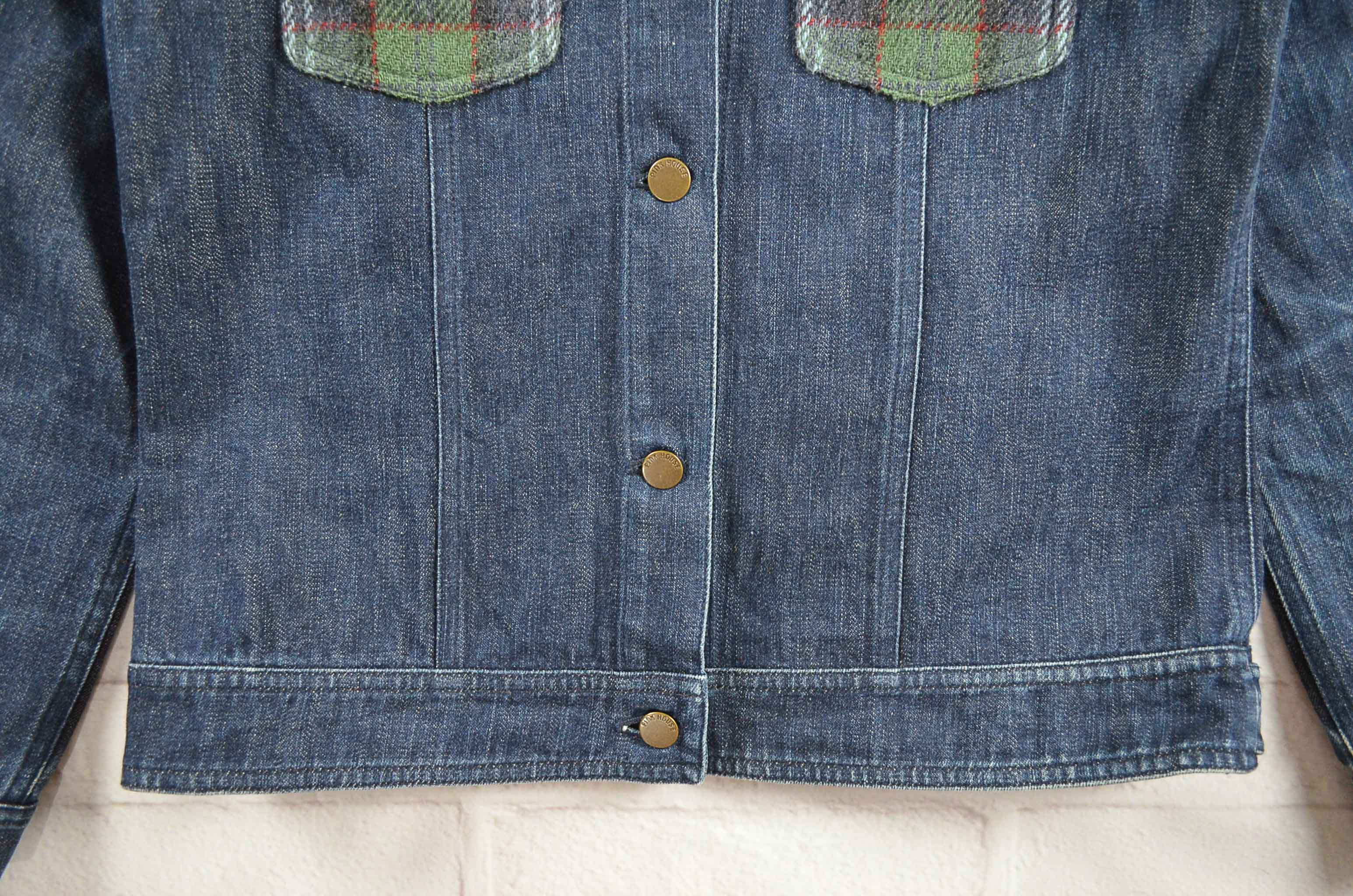 PlnkHouse อกจริง36' (S) เสื้อแจ็คเก็ตยีนส์ เสื้อยีนส์แขนยาวหญิงชาย สียีนส์เข้ม ทรงสวยเนื้อผ้าใส่สบาย ใส่คลุมกันแดด