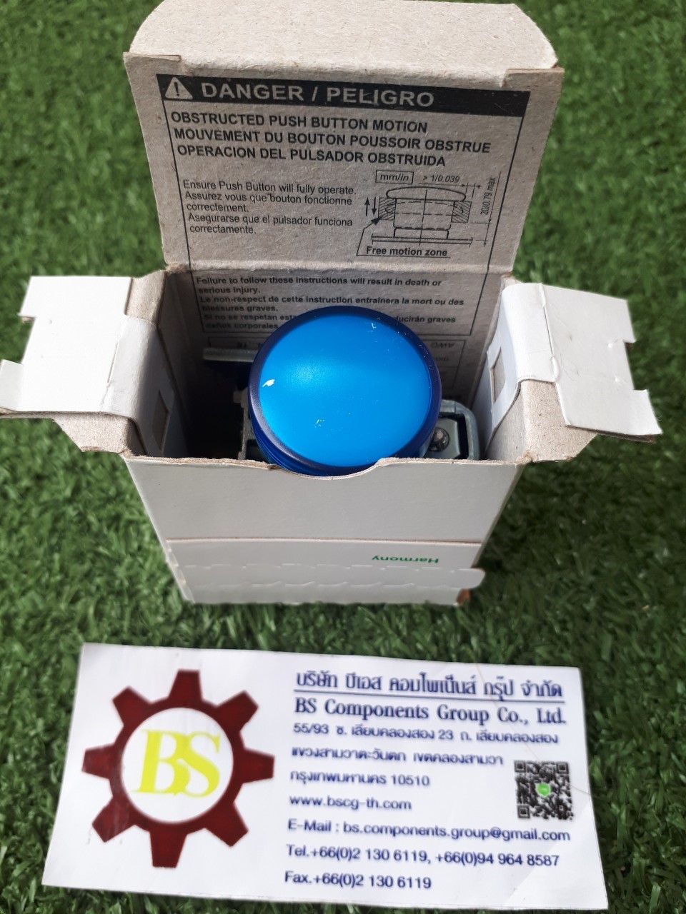 Schneider : PL.22mm. XB4BVM6 LED220VAC น้ำเงิน