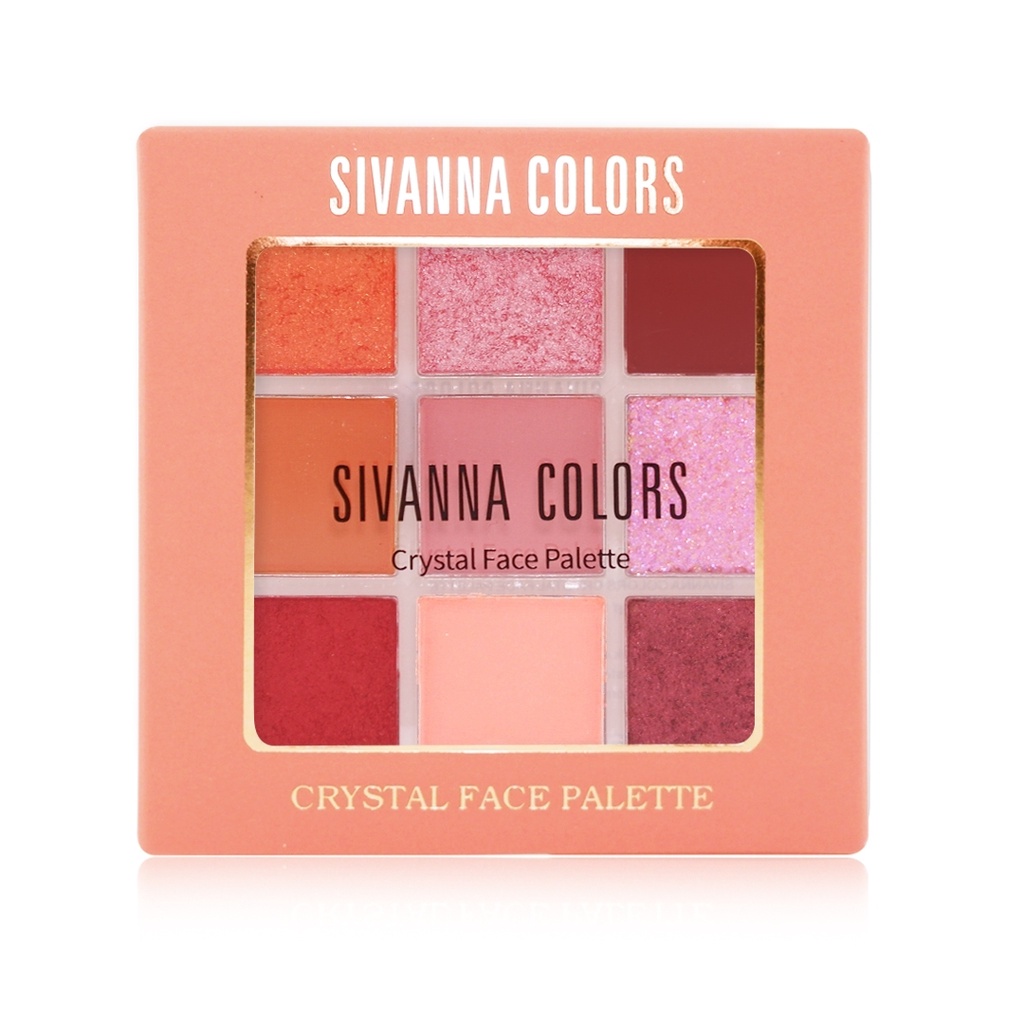 Sivanna Crystal Face Palette Eyeshadow HF651 พาเลท อายแชโดว์ ทาตา เนื้อแมท ชิมเมอร์ กลิตเตอร์