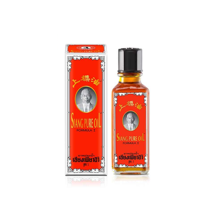 Siang Pure Oil Formula I 25cc x 6 ชิ้น ยาหม่องน้ำเซียงเพียวอิ๊ว สูตร 1