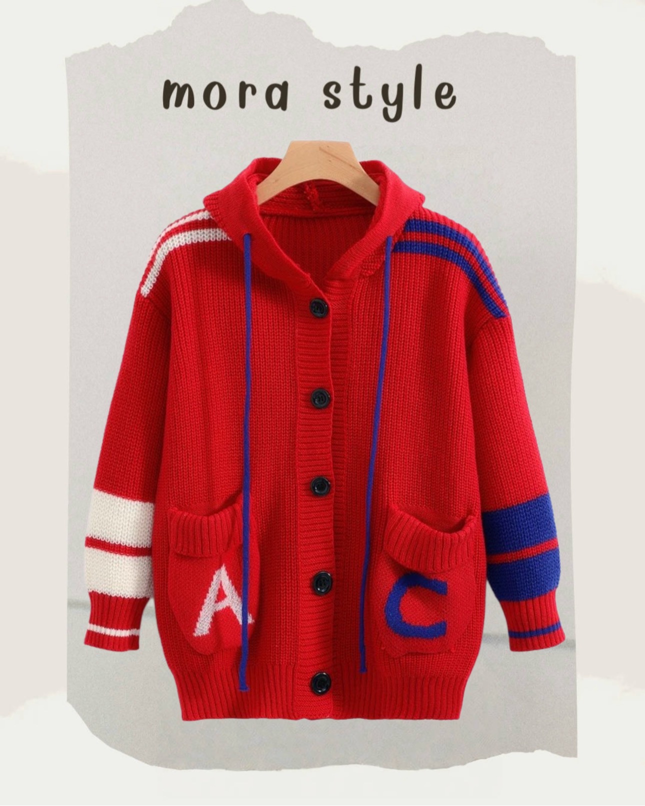 เสื้อคลุมคาร์ดิแกนไหมพรม มีฮู้ดหมวก ใส่คลุมกันหนาวได้ งานสวย แมทง่าย ใส่ได้หลายโอกาส เป็นอีกรุ่นที่ต้องมีติดตู้นะค่าา