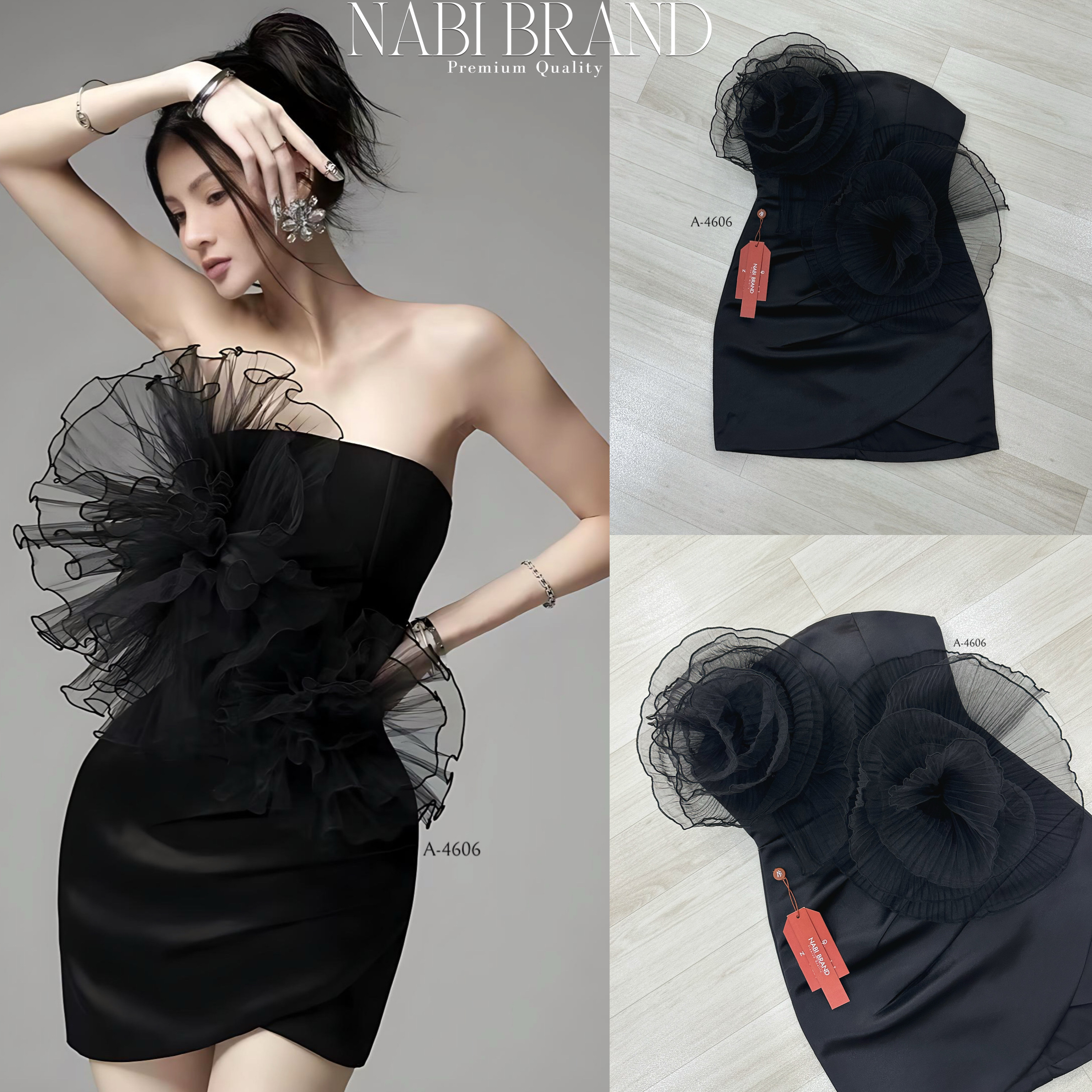 Minidress เกาะอกสีดำดีไซน์สุดหรู แต่งดอกไม้ใหญ่ด้านหน้า 2ดอกฟูๆ ผ้าอัดกาวอยู่ทรง มีฟองน้ำ ซับในอย่างดี ซิบหลังสวมใส่ง่าย สีดำสุดหรูหรา ใส่ออกงาน ใส่ไปปาร์ตี้แบบปังๆ ราคาสุดคุ้มช้าหมด #designforgirls #ชุดเดรสสั้น #เดรสไปคาเฟ่ #ชุ #ชุดเกาะอกสีดำ #ชุดไปปาร์ต