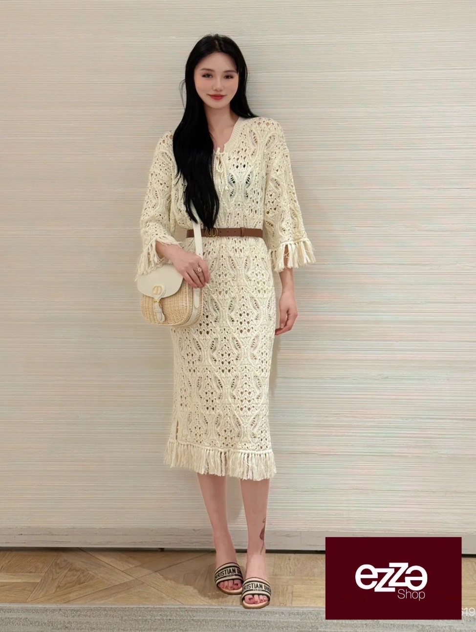 เดรสถักโครเชร ลายสวยมาก เรียบหรูดูไฮ งานสวยไฮเอ็น