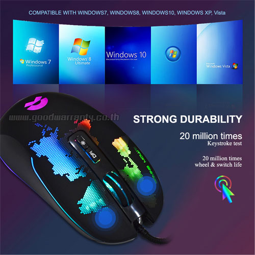 OKER M-029 OKER GAMING MACRO RGB breathing MOUSE USB 6400DPI L128*W68*H39 MO-OK-US-M029B