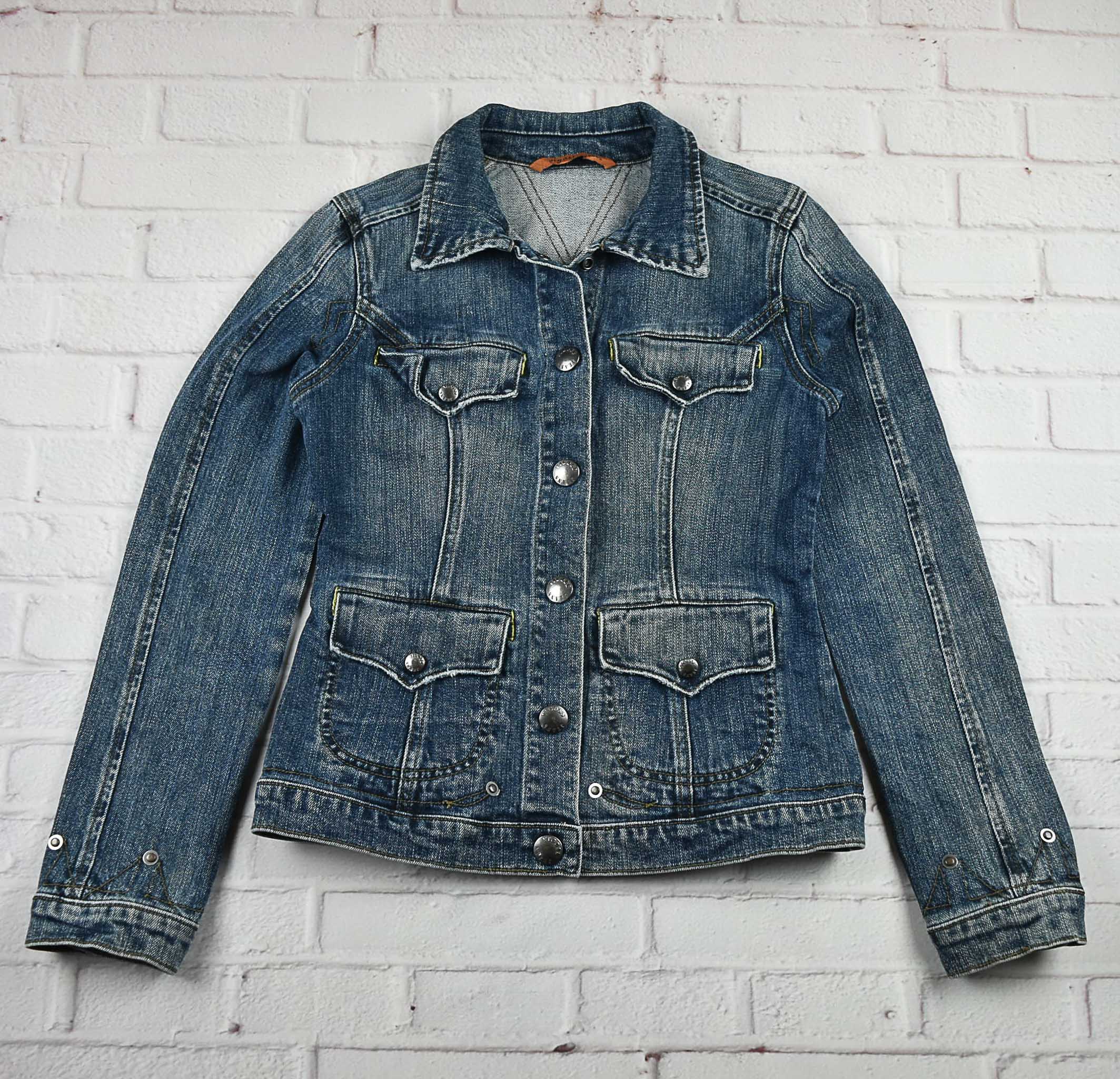 "เสื้อเด็ก" Vigoss อกจริง 31 ไซส์ 130 เสื้อแจ็คเก็ตยีนส์ แขนยาว เด็กหญิงชาย สีเข้ม กระดุมแป๊ก เนื้อผ้านุ่มทรงสวย ใส่คลุมกันแดด