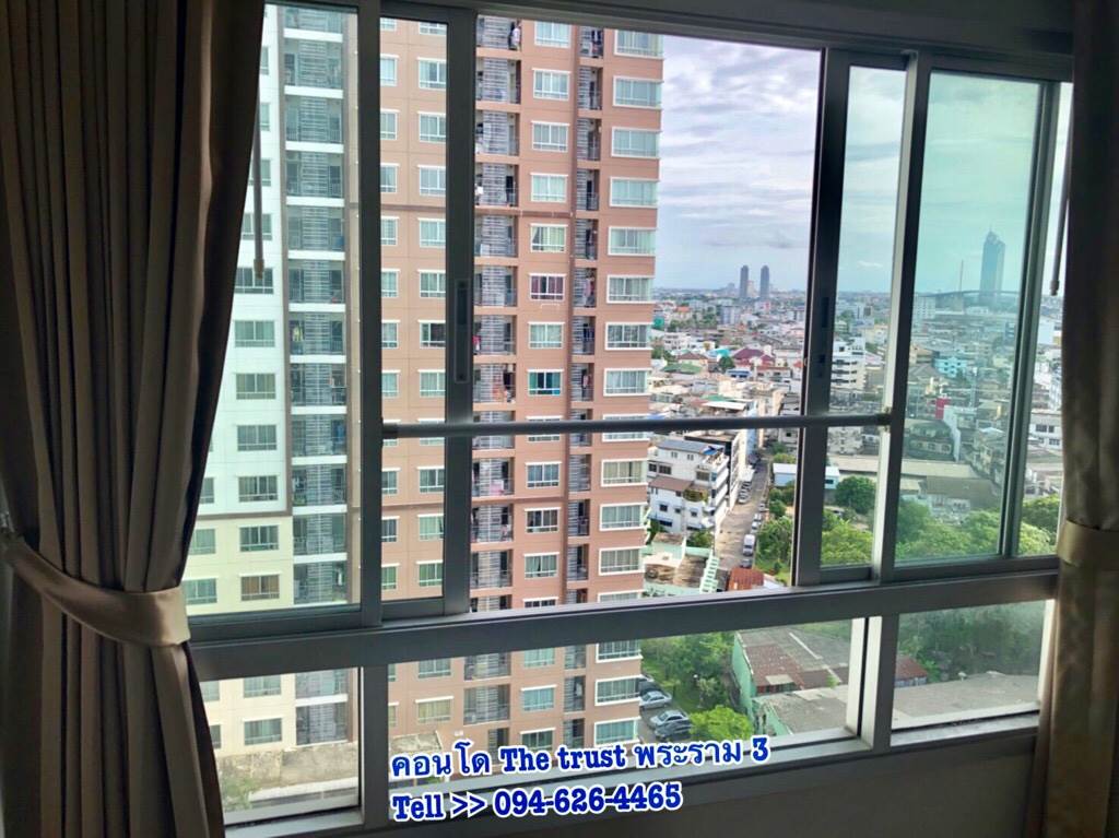 ขายด่วนถูกที่สุด คอนโด เดอะทรัสต์เรสซิเด้นซ์ รัชดา-พระราม 3 ชั้น 15 วิวสระน้ำ ห้อง 34 ตร.ม ตรงข้ามเซ็นทรัลพระราม 3