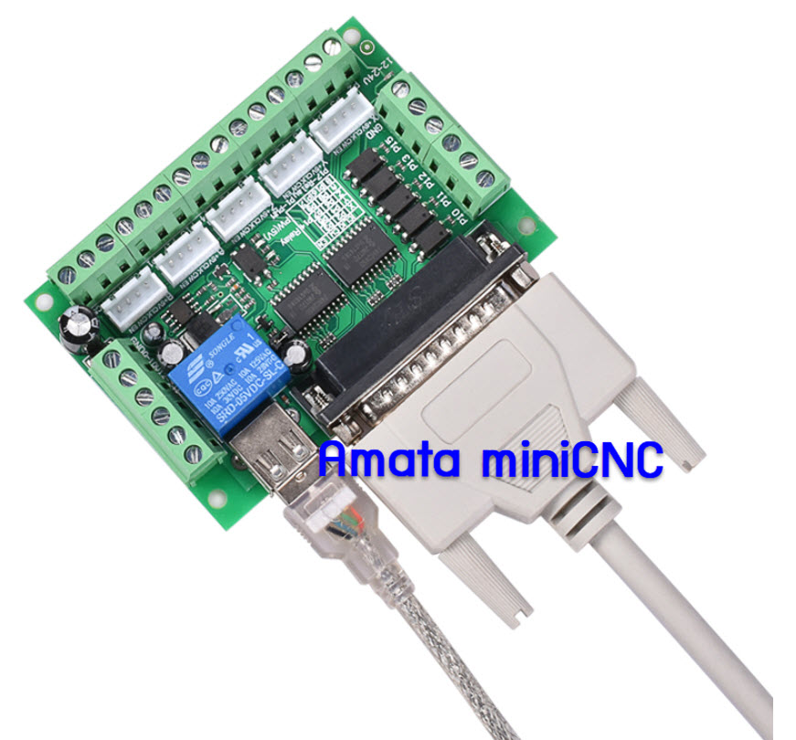 Breakout Board MACH3 5 Axis + USB + DB25 Parallel Cable