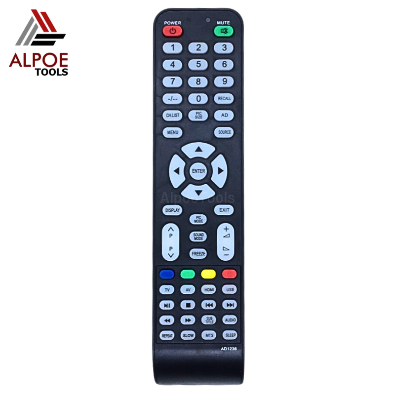 รีโมททีวี AJ รหัส AD1236 สำหรับ LCD / LED TV