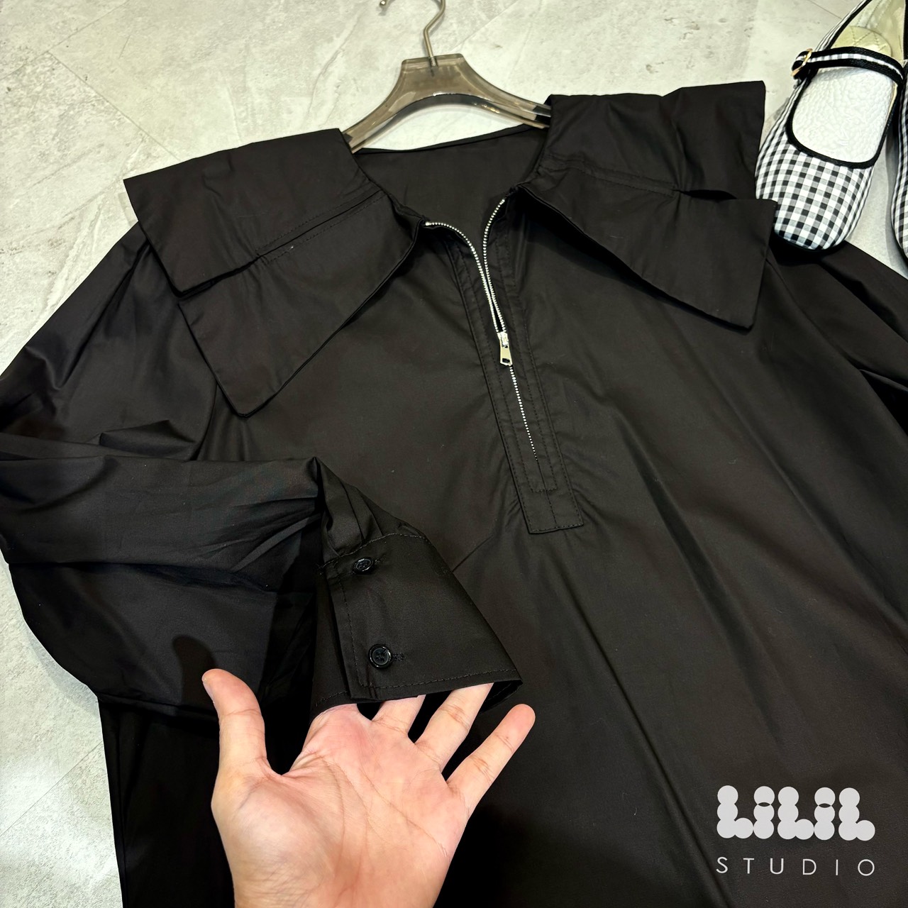 Girly Dress Shrit◾️ เสื้อเชิ้ตตัวยาว ปกสวยผ้าเกรดพรีเมียม ซิปหน้า โซคิ้วมากค่ะ