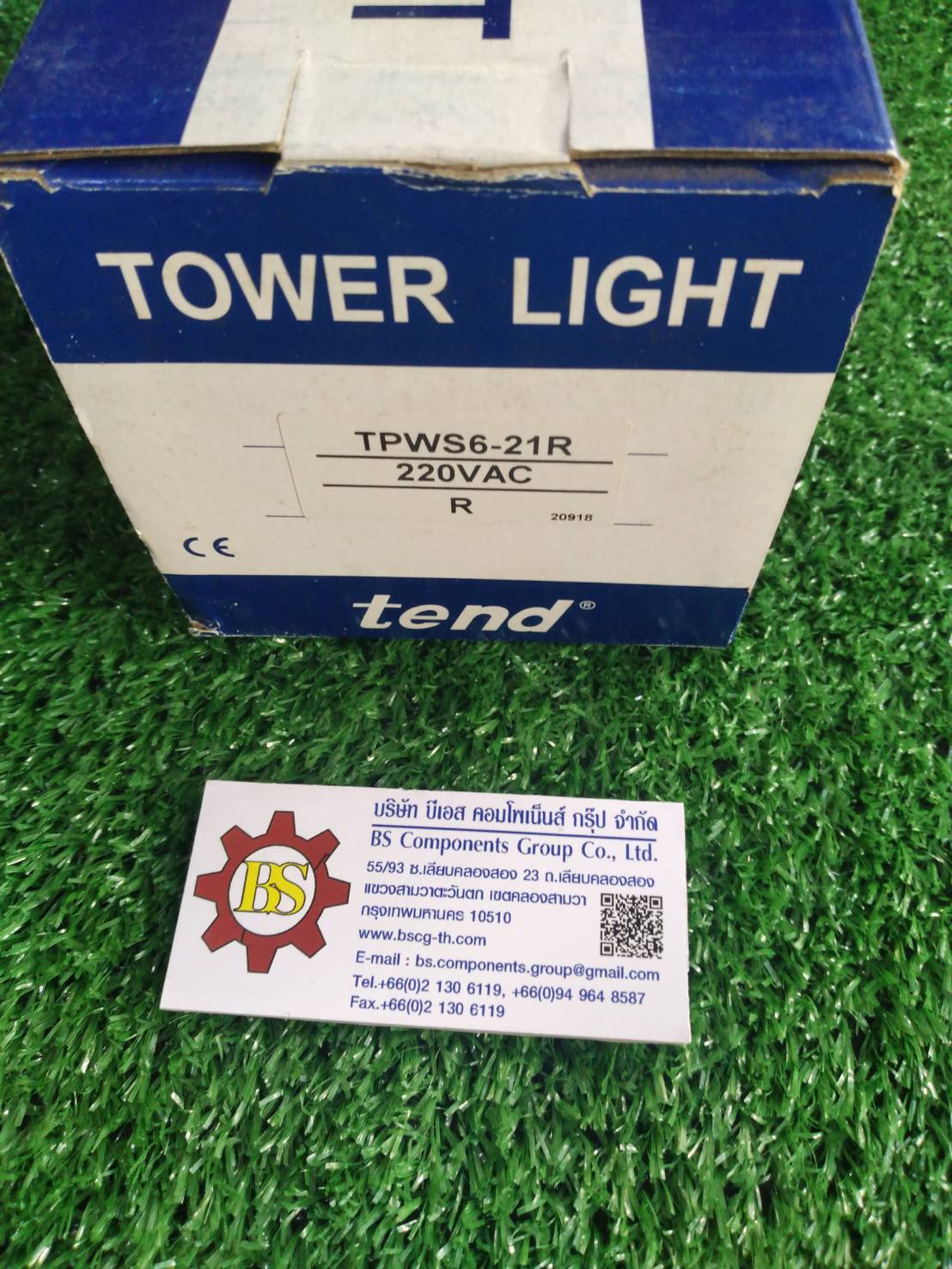 TEND : Tower Light TPWS6-21R, 60mm., แบบแป้น, 220V, ไฟต่อเนื่อง-กระพริบ, พร้อมออด