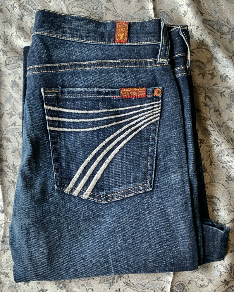 กางเกงยีนส์ผู้หญิงมือสอง 7 For All Mankind Made in USA