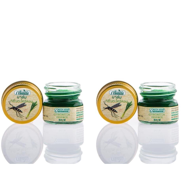Green Herb 20g x 12 ชิ้น บาล์มตะไคร้หอมกันยุง