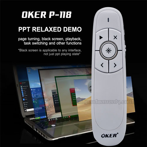 P-118 OKER 2.4GHZ WIRELESS PRESENTER MO-OK-WL-P118B