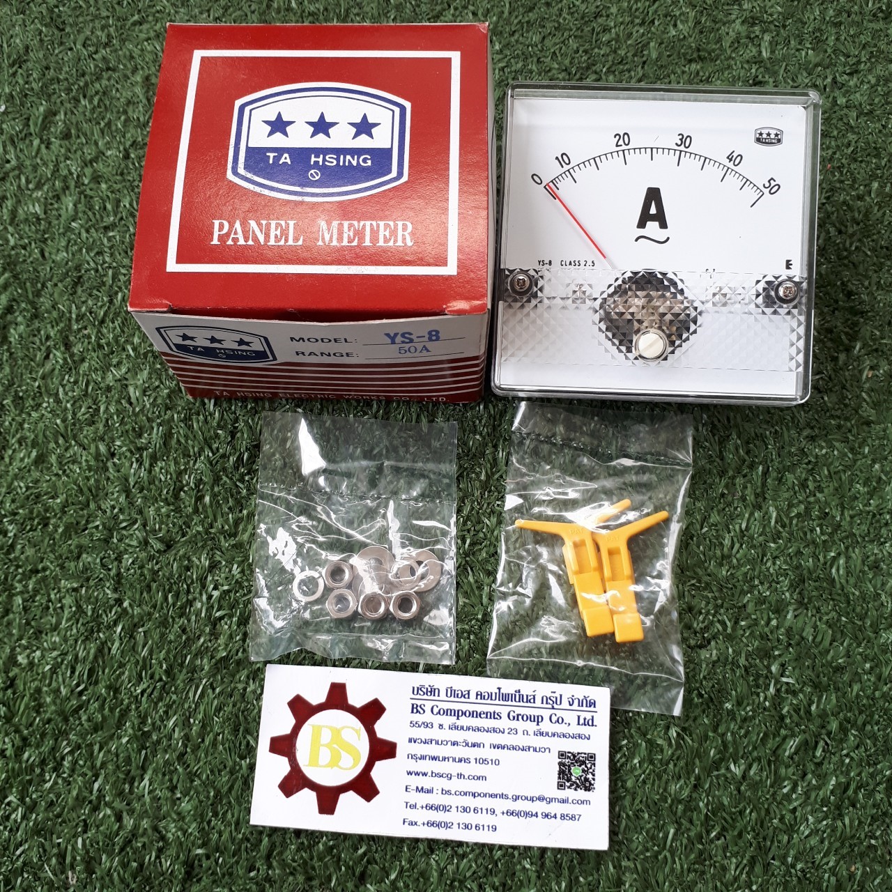 ClKACHI : Amp meter YS-80 (80x80x40mm. ขนาดรูเจาะ 65 mm.) ต่อตรง 50A