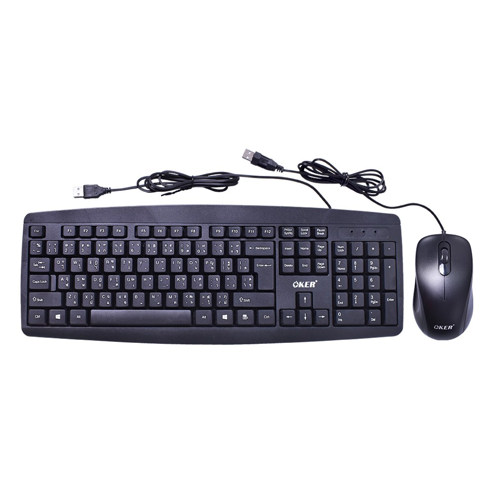 KM-3988 BLACK OKER KEYBOARD+MOUSE USB KB-KM-OK-3988B