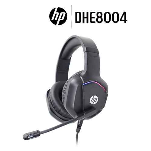HP DHE8004 HP BLACK HEADPHONE+MIC LED (3.5MM.+USB) HP-HM-HP-8004B