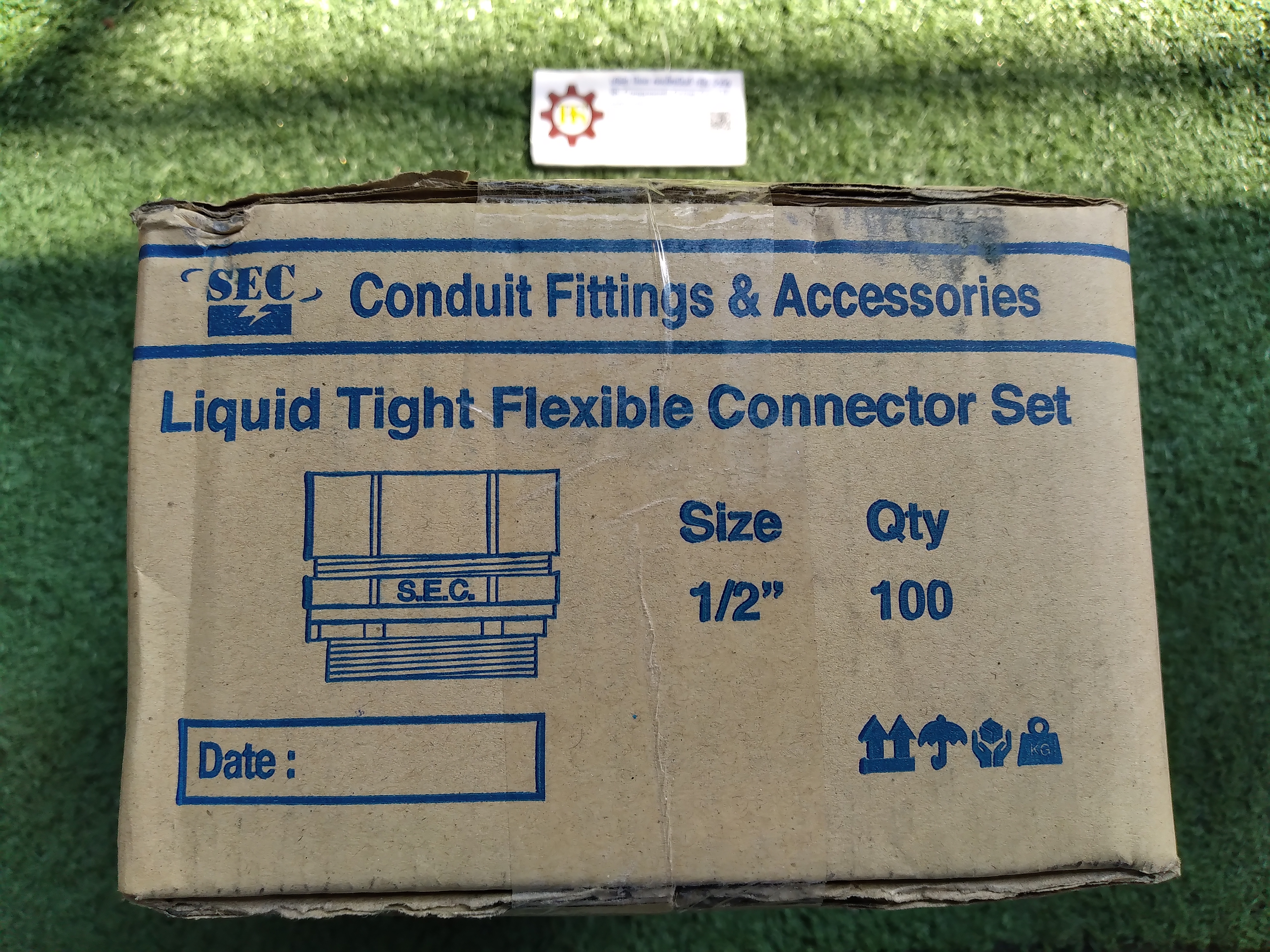 SEC : คอนเนคเตอร์ท่ออ่อนกันน้ำ สีเทา ตรง 1/2"