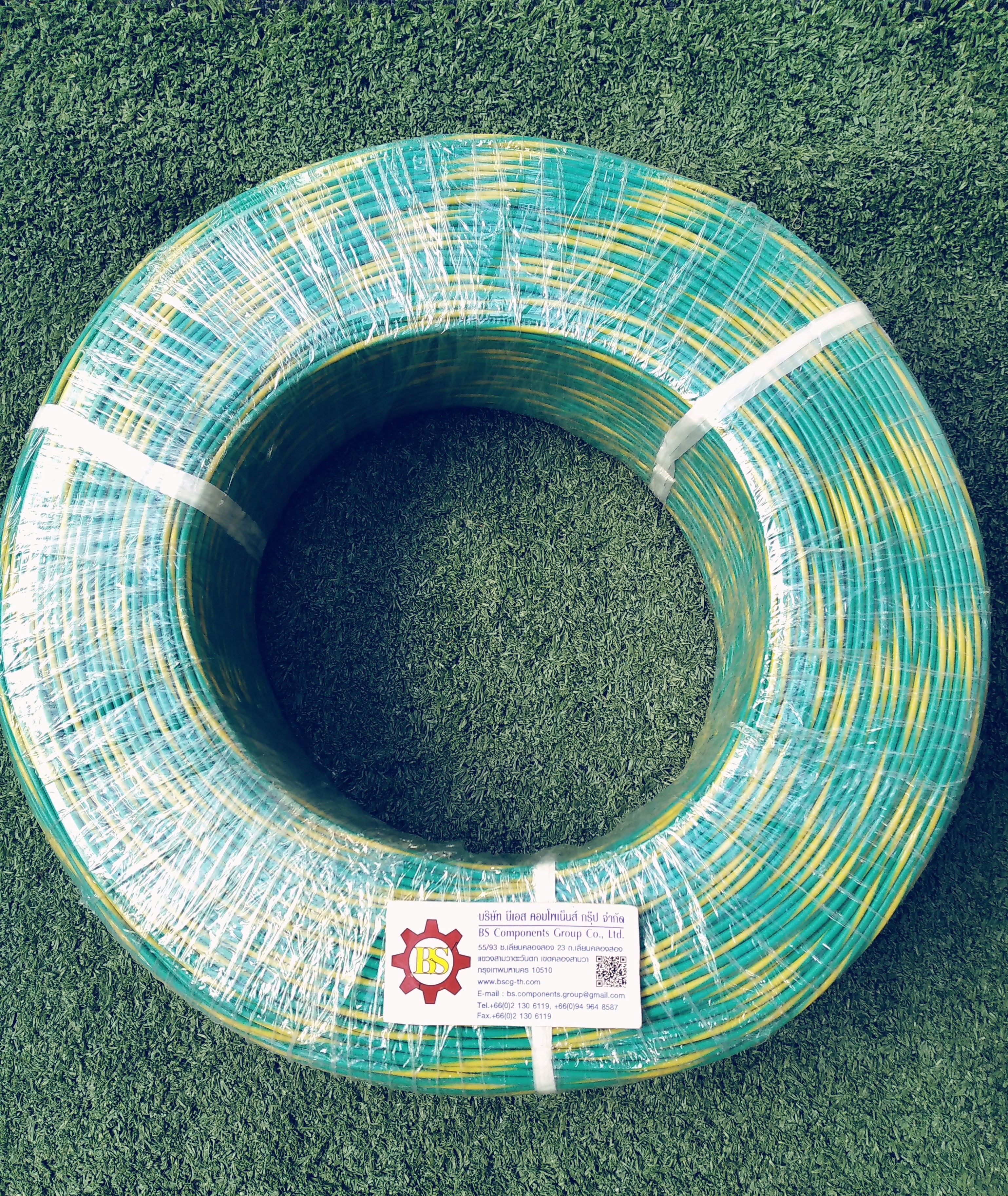 WONDERFUL : สาย UL1015 -16AWG -Gre/Yel 610m/roll