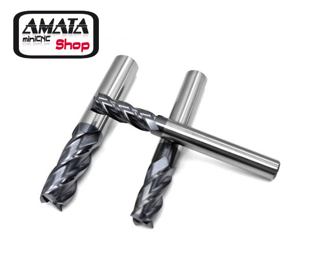 Endmill 6.0 mm. 4 ฟัน สำหรับเหล็กเหนียว HRC50 (6x6Dx22Cx75L)