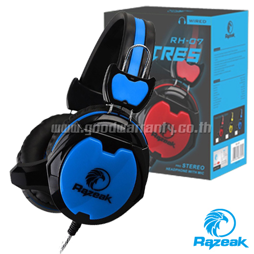 RAZEAK HEADPHONE RH-07 MOLTRES หูฟังพร้อมไมค์ มี3 สีให้เลือก HP-HM-RZ-RH07B/R/Y