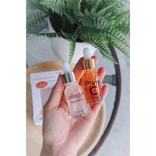 Collagen plus Serum + VitC Serum (20ml x2 ขวด) by Piwsauy เซรั่มคอลลาเจน + เซรั่มวิตซี ผิวสวย