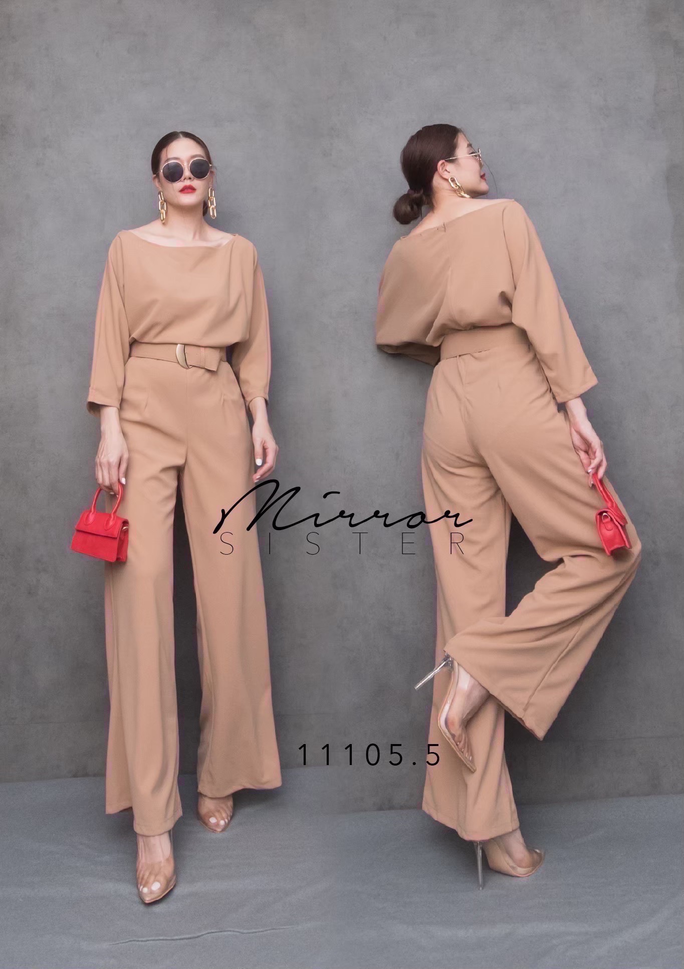 •Mirrorsister’s BiRKiN BeLT & PlaySuiT•• ชุดกางเกงทรงสวยมากกก แพทเทรินเป๊ะปังดีงามทั้งตัว ช่วงบนเป็นเสื้อไหล่ตกหรือปาดไหล่ ช่วงกางเกงทรงกระบอกใหญ่สวยมาก มาพร้อมเข็มขัดเส้นใหญ่สีเดียวกันกับชุดหัวมนๆอะไหล่ทอง เข้ากันเพอร์เฟคที่สุด สวยเรียบหรู เนื้อผ้าPREMIU
