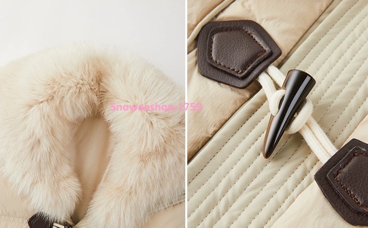 Down Jacket Coat เสื้อกันหนาวของผู้หญิง ทรงโอเวอร์ไซใส่แบบหลวมๆ แต่งปกเฟอร์และกระดุมแบบวินเทจ ผ้าเคลือบสารสะท้อนหยดน้ำ กันหนาว กันลม กันหิมะ ใส่ติดลบได้ดี มี 2 สี