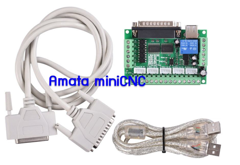 Breakout Board MACH3 5 Axis + USB + DB25 Parallel Cable