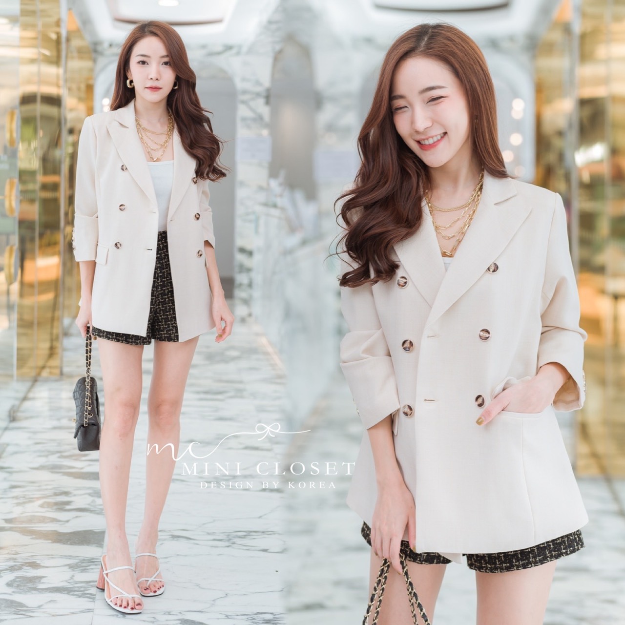 Blazer ทรงดีงามมาก⛅️ งานสูท Oversize คุณภาพ งานมีซับในทั้งตัว ความยาวปิดสะโพก