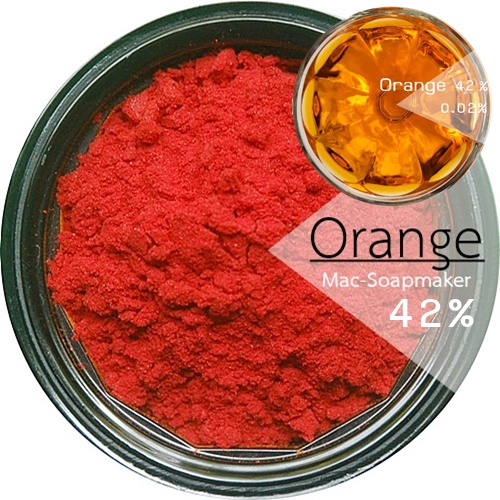 Color Orange : Orange 42 % สีส้ม Sunset yellow / CI 15985 สีชนิดผง ละลายได้ในน้ำ COA