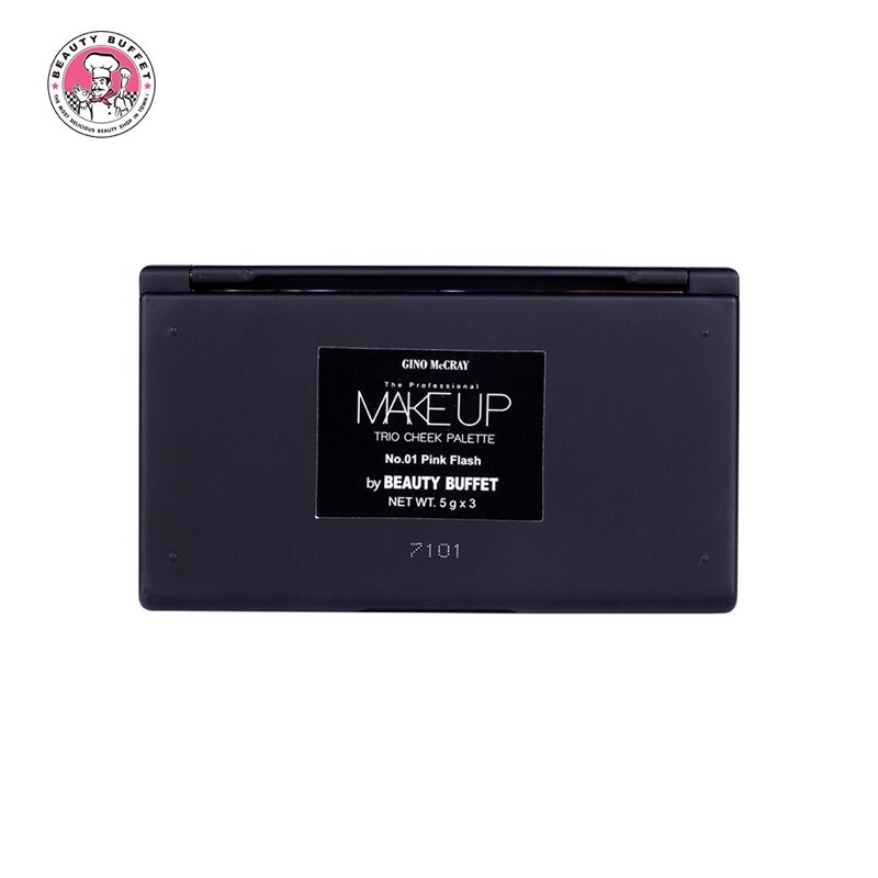BEAUTY BUFFET GINO MCCRAY THE PROFESSIONAL MAKE UP TRIO CHEEK PALETTE 15g บลัชออน ปัดแก้ม