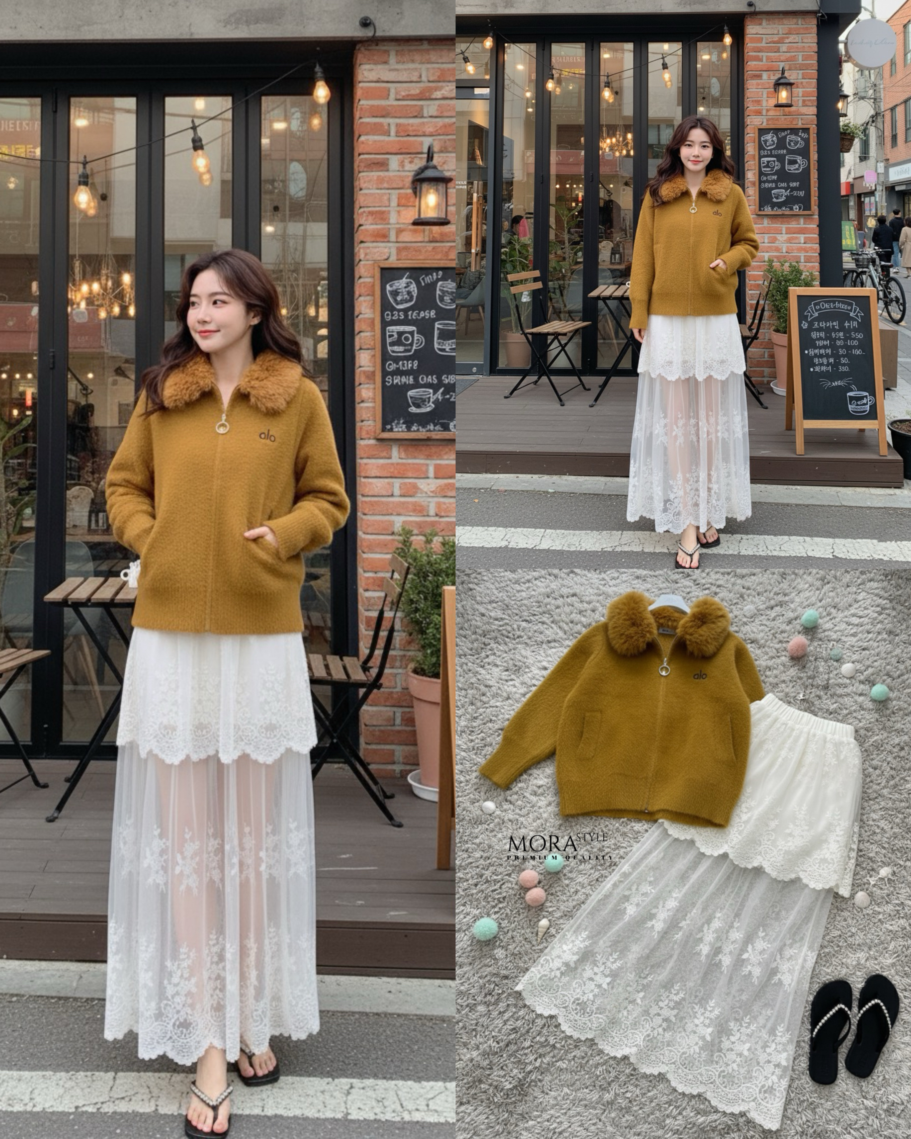 เซ็ต 2 ชิ้น เสื้อแขนยาวแต่งขนเฟอร์ช่วงคอ ขนฟูนุ่มงานสวย ผ้าใส่สบาย มาพร้อมกับกระโปรง แต่งซีทรูลูกไม้ 2 ชั้น งานสวยมากกก งานใส่สบาย ขึ้นเขาขึ้นดอยเป็นอีกรุ่นที่แนะนำว่าต้องมีนะค่าาา